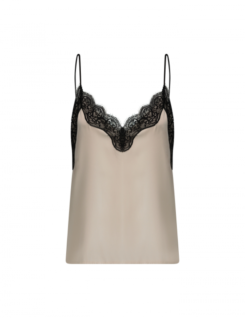 Alef Alef | אלף אלף - בגדי מעצבים | גופיית Liu ניוד/שחור Alef Alef | אלף אלף - בגדי מעצבים | גופיית Liu ניוד/שחור