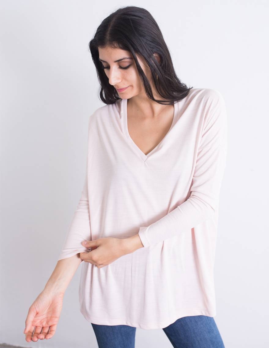 Alef Alef | אלף אלף - בגדי מעצבים | חולצת Desiree ורוד בהיר