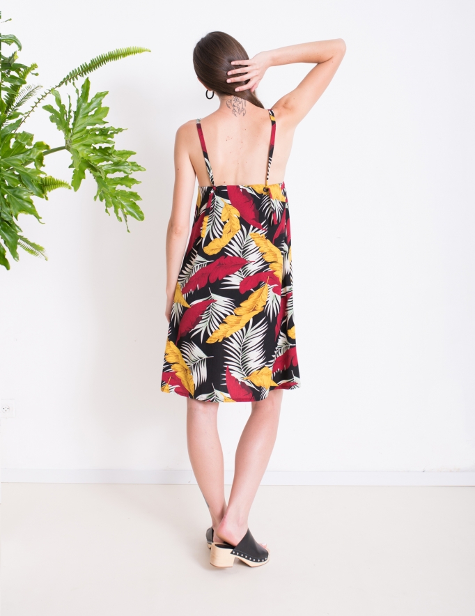 Alef Alef | אלף אלף - בגדי מעצבים | שמלת ROSE הדפס צבעוני