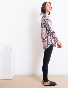 Alef Alef | אלף אלף - בגדי מעצבים | חולצת Margo דפוס משולב