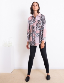 Alef Alef | אלף אלף - בגדי מעצבים | חולצת Margo דפוס משולב