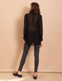 Alef Alef | אלף אלף - בגדי מעצבים | חולצת Margo שחור שקוף
