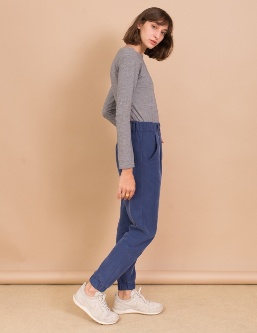 Alef Alef | אלף אלף - בגדי מעצבים | מכנסי Sony כחול Alef Alef | אלף אלף - בגדי מעצבים | מכנסי Sony כחול