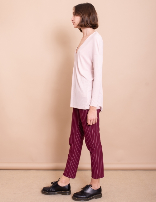 Alef Alef | אלף אלף - בגדי מעצבים | חולצת Gwen ורוד ריב Alef Alef | אלף אלף - בגדי מעצבים | חולצת Gwen ורוד ריב