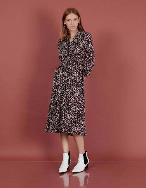 Alef Alef | אלף אלף - בגדי מעצבים | שמלת Rosa שחור/לבן/אדום Alef Alef | אלף אלף - בגדי מעצבים | שמלת Rosa שחור/לבן/אדום