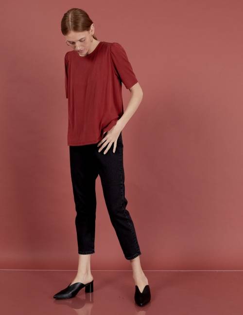 Alef Alef | אלף אלף - בגדי מעצבים | חולצת Diana בורדו Alef Alef | אלף אלף - בגדי מעצבים | חולצת Diana בורדו