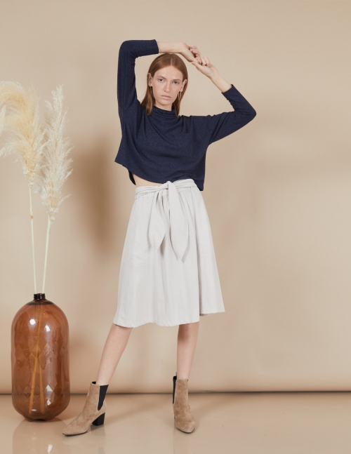 Alef Alef | אלף אלף - בגדי מעצבים | חצאית Florence פסים בז' Alef Alef | אלף אלף - בגדי מעצבים | חצאית Florence פסים בז'