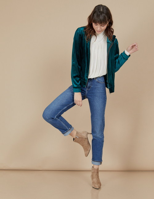 Alef Alef | אלף אלף - בגדי מעצבים | ז'קט Serena ירוק בקבוק Alef Alef | אלף אלף - בגדי מעצבים | ז'קט Serena ירוק בקבוק