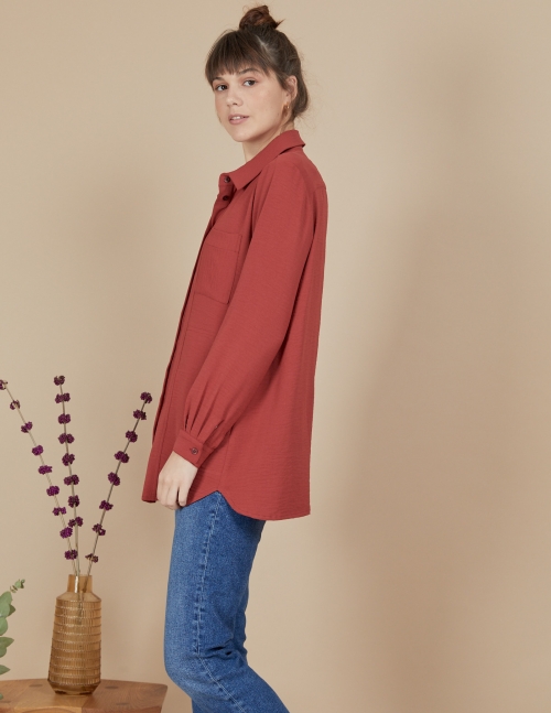 Alef Alef | אלף אלף - בגדי מעצבים | חולצת Joan | בורדו Alef Alef | אלף אלף - בגדי מעצבים | חולצת Joan | בורדו