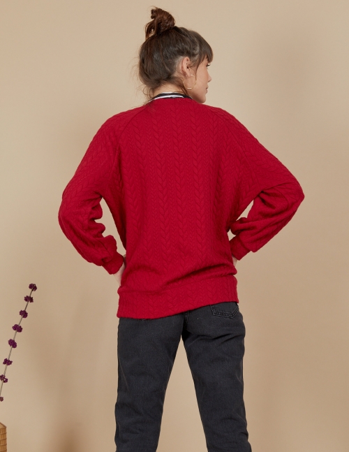 Alef Alef | אלף אלף - בגדי מעצבים | סווטשירט Magie אדום Alef Alef | אלף אלף - בגדי מעצבים | סווטשירט Magie אדום