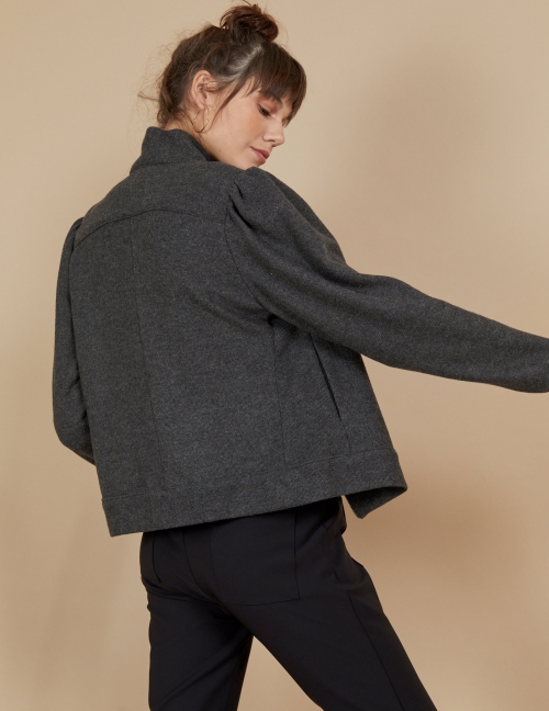 Alef Alef | אלף אלף - בגדי מעצבים | ז'קט Serena אפור כהה Alef Alef | אלף אלף - בגדי מעצבים | ז'קט Serena אפור כהה