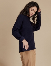 Alef Alef | אלף אלף - בגדי מעצבים | חולצת Greta נייבי