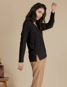 Alef Alef | אלף אלף - בגדי מעצבים | חולצת Angela שחור נצנץ