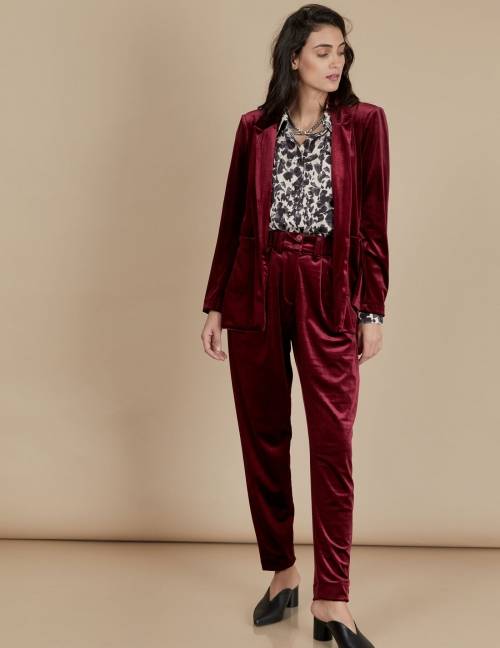 Alef Alef | אלף אלף - בגדי מעצבים | ז'קט Maria בורדו Alef Alef | אלף אלף - בגדי מעצבים | ז'קט Maria בורדו