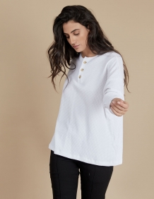 Alef Alef | אלף אלף - בגדי מעצבים | חולצת Greta לבן