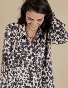 Alef Alef | אלף אלף - בגדי מעצבים | חולצת Joan | ניוד מודפס