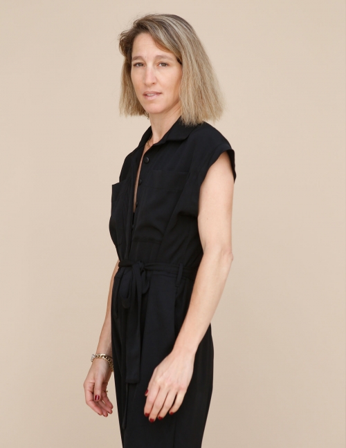 Alef Alef | אלף אלף - בגדי מעצבים | אוברול Shalev שחור Alef Alef | אלף אלף - בגדי מעצבים | אוברול Shalev שחור