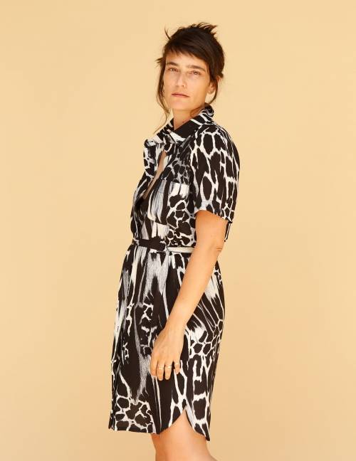 Alef Alef | אלף אלף - בגדי מעצבים | שמלת Damari הדפס חברבורות Alef Alef | אלף אלף - בגדי מעצבים | שמלת Damari הדפס חברבורות