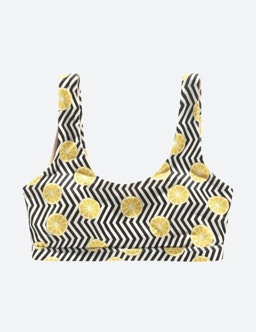 Alef Alef | אלף אלף - בגדי מעצבים | טופ SPORT זיגזג/לימונים Alef Alef | אלף אלף - בגדי מעצבים | טופ SPORT זיגזג/לימונים