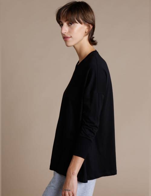 Alef Alef | אלף אלף - בגדי מעצבים | חולצת Lincoln שחור Alef Alef | אלף אלף - בגדי מעצבים | חולצת Lincoln שחור