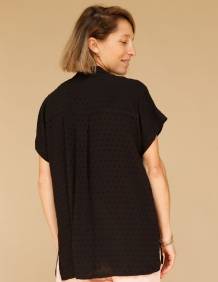Alef Alef | אלף אלף - בגדי מעצבים | חולצת Mann שחור טקסטורה