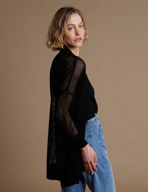 Alef Alef | אלף אלף - בגדי מעצבים | עליונית Tazman שחור Alef Alef | אלף אלף - בגדי מעצבים | עליונית Tazman שחור