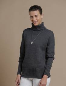Alef Alef | אלף אלף - בגדי מעצבים | סוודר Ararat אפור כהה