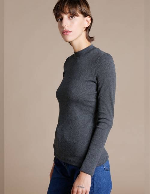 Alef Alef | אלף אלף - בגדי מעצבים | חולצת Bona אפור כהה Alef Alef | אלף אלף - בגדי מעצבים | חולצת Bona אפור כהה