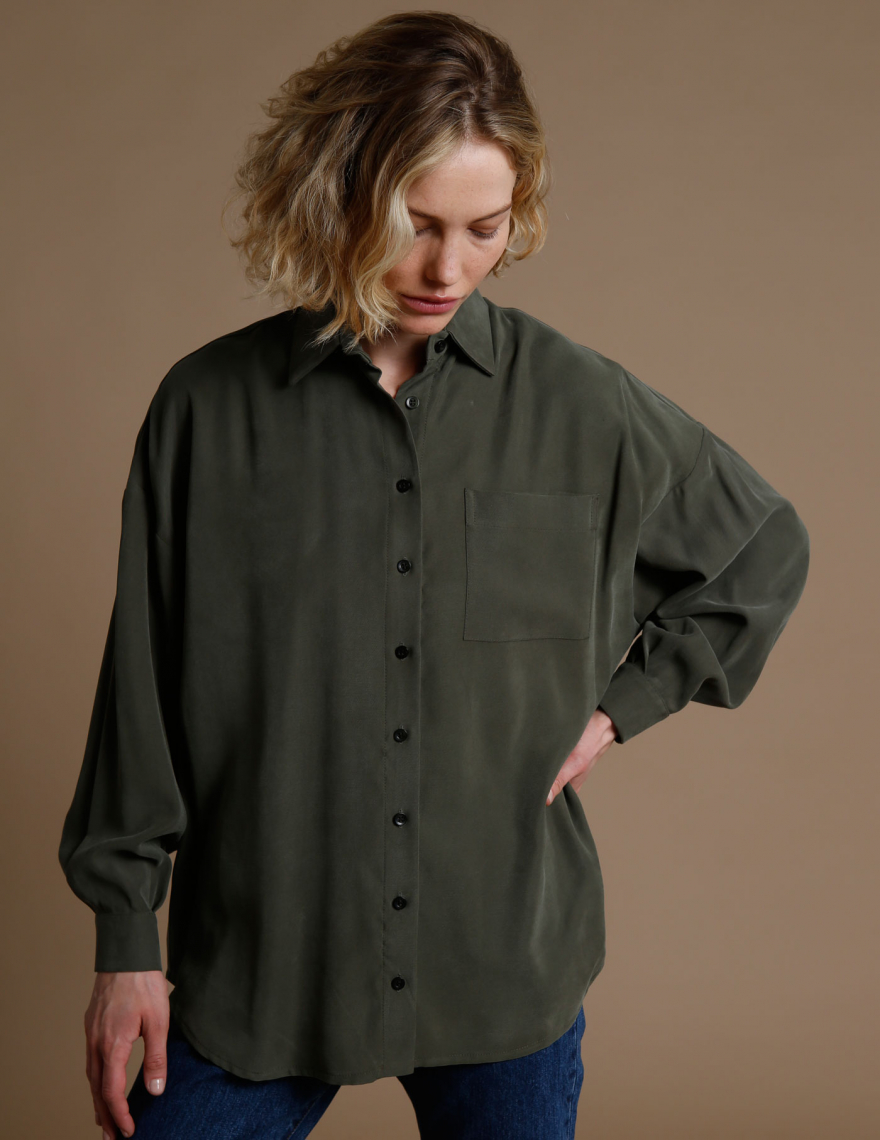 Alef Alef | אלף אלף - בגדי מעצבים | חולצת Table ירוק כהה