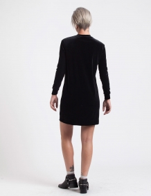 Alef Alef | אלף אלף - בגדי מעצבים | שמלת בקי שחור קטיפה