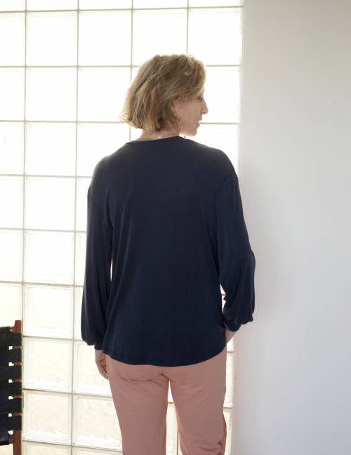 Alef Alef | אלף אלף - בגדי מעצבים | חולצת NAPOLEON נייבי Alef Alef | אלף אלף - בגדי מעצבים | חולצת NAPOLEON נייבי