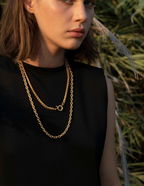 Alef Alef | אלף אלף - בגדי מעצבים | שרשרת TRENZA זהב Alef Alef | אלף אלף - בגדי מעצבים | שרשרת TRENZA זהב