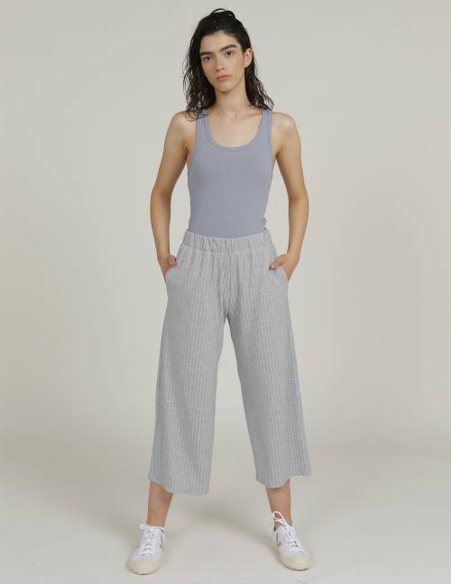 Alef Alef | אלף אלף - בגדי מעצבים | מכנסי KAI אפור מלאנז' Alef Alef | אלף אלף - בגדי מעצבים | מכנסי KAI אפור מלאנז'