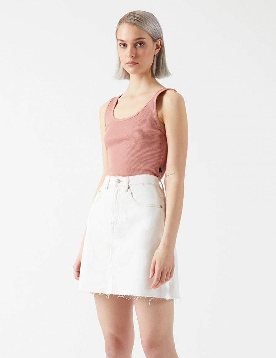 Alef Alef | אלף אלף - בגדי מעצבים | Echo Denim Skirt | Light ecru