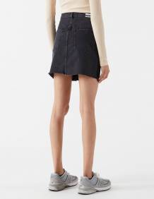 Alef Alef | אלף אלף - בגדי מעצבים | Echo Denim Skirt | Charcoal black