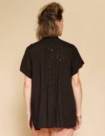 Alef Alef | אלף אלף - בגדי מעצבים | חולצת Mann שחור פויל