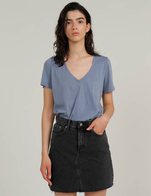 Alef Alef | אלף אלף - בגדי מעצבים | חולצת MERAKI כחול Alef Alef | אלף אלף - בגדי מעצבים | חולצת MERAKI כחול