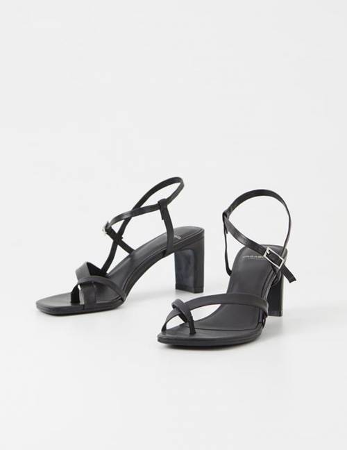 Alef Alef | אלף אלף - בגדי מעצבים | עקב רצועות LUISA שחור Alef Alef | אלף אלף - בגדי מעצבים | עקב רצועות LUISA שחור