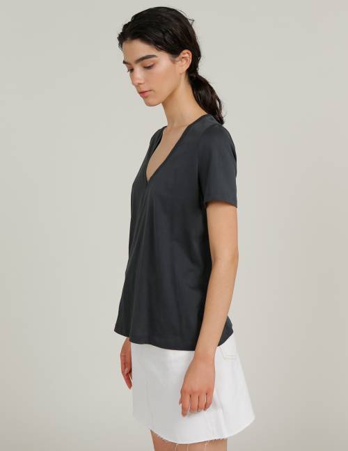 Alef Alef | אלף אלף - בגדי מעצבים | חולצת MERAKI פחם Alef Alef | אלף אלף - בגדי מעצבים | חולצת MERAKI פחם