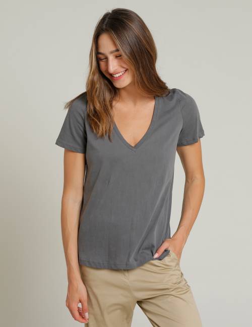 Alef Alef | אלף אלף - בגדי מעצבים | חולצת MERAKI אפור כהה Alef Alef | אלף אלף - בגדי מעצבים | חולצת MERAKI אפור כהה