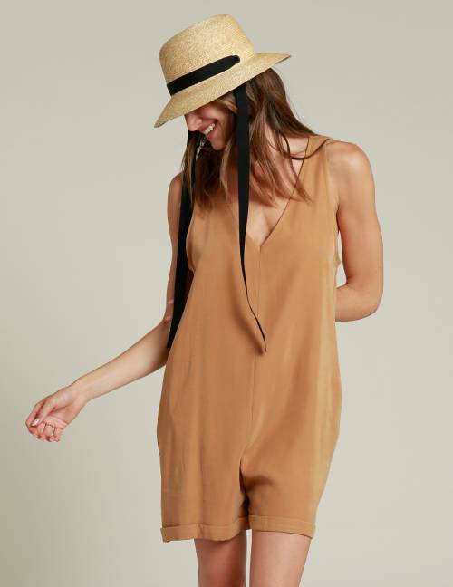 Alef Alef | אלף אלף - בגדי מעצבים | אוברול BYRON קאמל Alef Alef | אלף אלף - בגדי מעצבים | אוברול BYRON קאמל