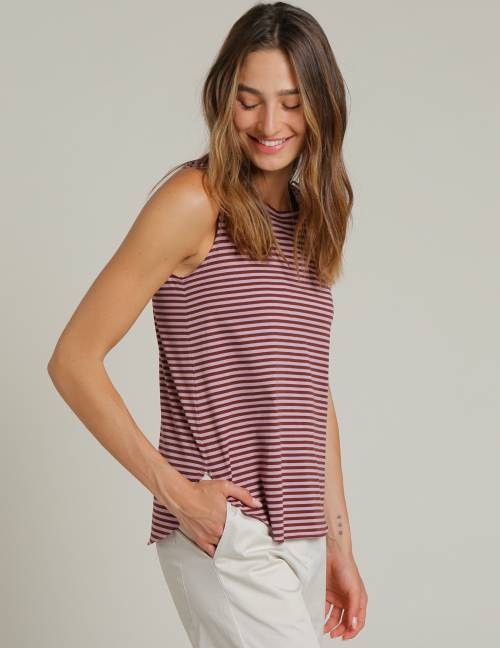 Alef Alef | אלף אלף - בגדי מעצבים | גופית RAILAY ורוד פסים Alef Alef | אלף אלף - בגדי מעצבים | גופית RAILAY ורוד פסים