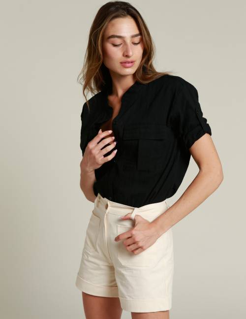 Alef Alef | אלף אלף - בגדי מעצבים | מכנסי CAPRI שמנת Alef Alef | אלף אלף - בגדי מעצבים | מכנסי CAPRI שמנת