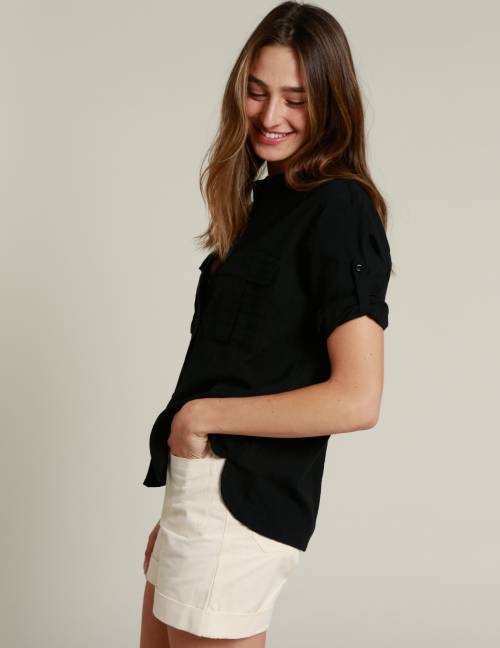 Alef Alef | אלף אלף - בגדי מעצבים | חולצת NERO שחור Alef Alef | אלף אלף - בגדי מעצבים | חולצת NERO שחור