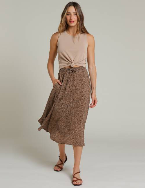 Alef Alef | אלף אלף - בגדי מעצבים | חצאית SYMI מנומר Alef Alef | אלף אלף - בגדי מעצבים | חצאית SYMI מנומר