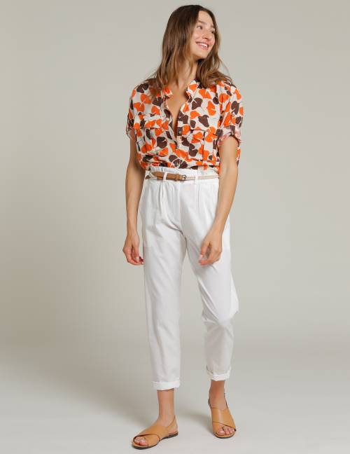 Alef Alef | אלף אלף - בגדי מעצבים | מכנסי LINDOS שמנת Alef Alef | אלף אלף - בגדי מעצבים | מכנסי LINDOS שמנת