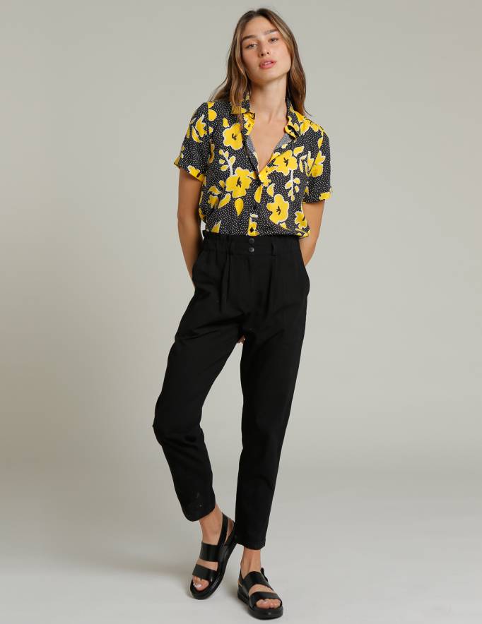 Alef Alef | אלף אלף - בגדי מעצבים | מכנסי LINDOS שחור