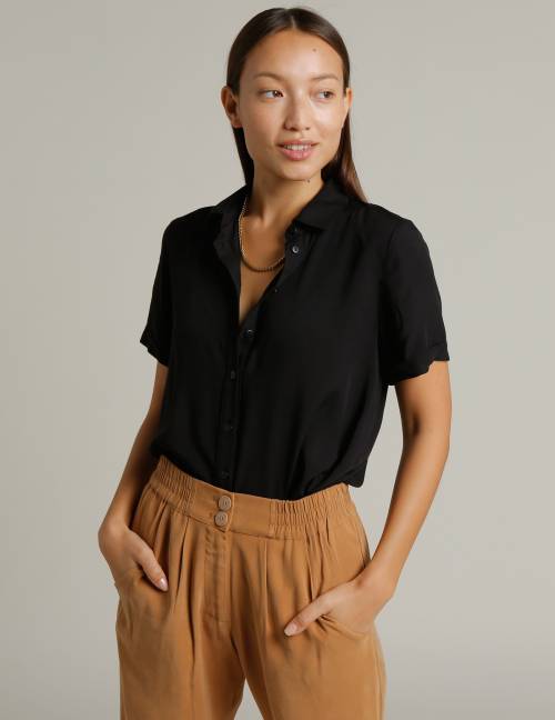 Alef Alef | אלף אלף - בגדי מעצבים | חולצת SINAI שחור Alef Alef | אלף אלף - בגדי מעצבים | חולצת SINAI שחור