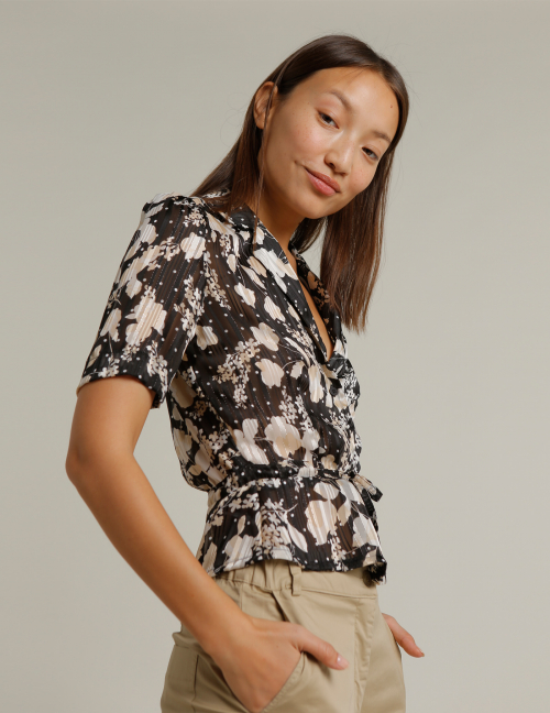 Alef Alef | אלף אלף - בגדי מעצבים | חולצת LEAF זהב עלים Alef Alef | אלף אלף - בגדי מעצבים | חולצת LEAF זהב עלים