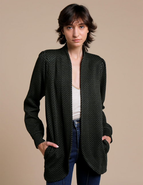 Alef Alef | אלף אלף - בגדי מעצבים | עליונית TORMENTA FISHBONE Alef Alef | אלף אלף - בגדי מעצבים | עליונית TORMENTA FISHBONE